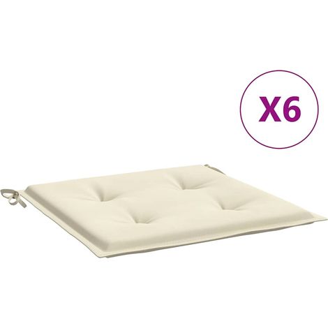 Maison Exclusive - Cuscini per Sedia 6 pz Crema 40x40x4 cm in Tessuto Oxford
