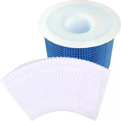 20 Pieces Skimmer Socks, Washable Skimmer Socks, Swimming Pool Skimmer Socks, Reusable and Super Ela (1/5)
