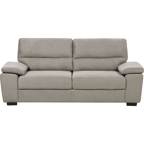 Sofa 3 Seater VOGAR Fabric Light Brown (1/5)