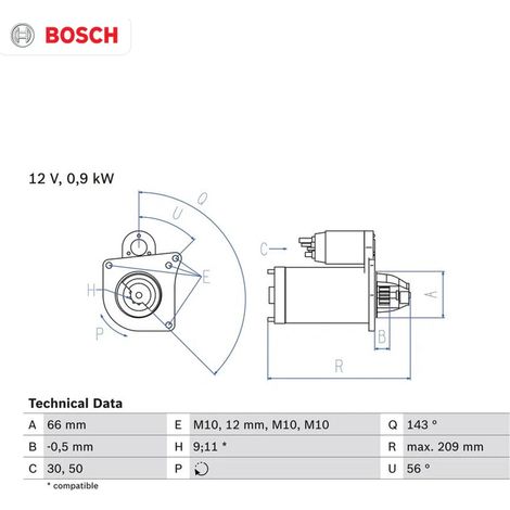 Démarreur BOSCH 0 986 018 860 RENAULT 09 86 018 860 2330000Q1D 2330000QAH