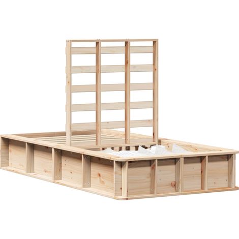 Maison Exclusive - Bettrahmen Braun 90 x 200 cm Massives Kiefernh