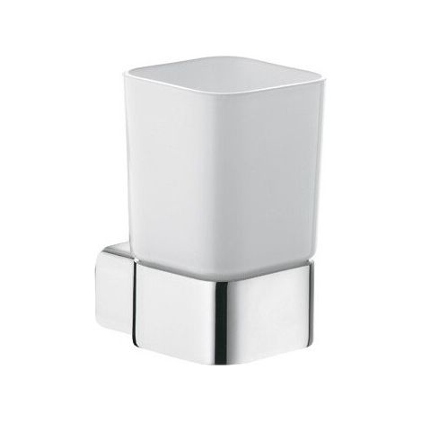 E2 support de verre chromée/blanc