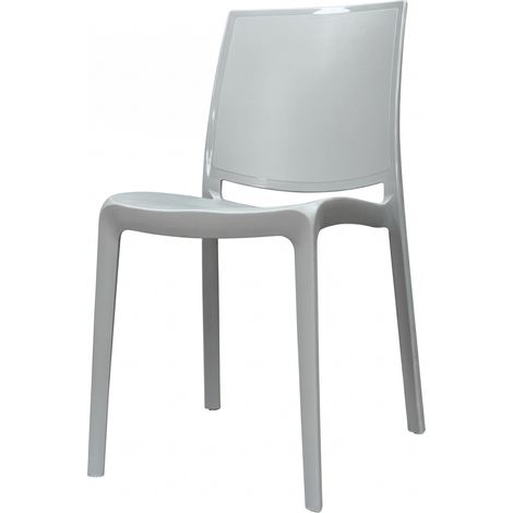 Marvin Sedia In Polipropilene Atene Da Esterno Impilabile Design Moderno Sedie Resistenti Per Giardino Terrazzo Bar Grigio - 1 Sedia (1/4)