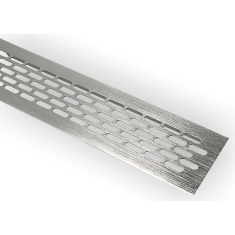 Aluminium Lüftungsgitter 60x245mm Stegblech Lüftungsblech Lüftung Heizungsgitter Edelstahl Optik (1/3)