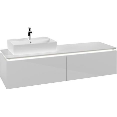 VB WTUS Legato B672 1600x380x500mm avec cloche. 2 extraits WT gauche Blanc brillant