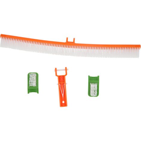 Poolreinigungsbürste, 45 cm, an beiden Enden abnehmbar, Poolzubehör, Bürste für Poolwände und -boden, Poolausrüstung und -werkzeug