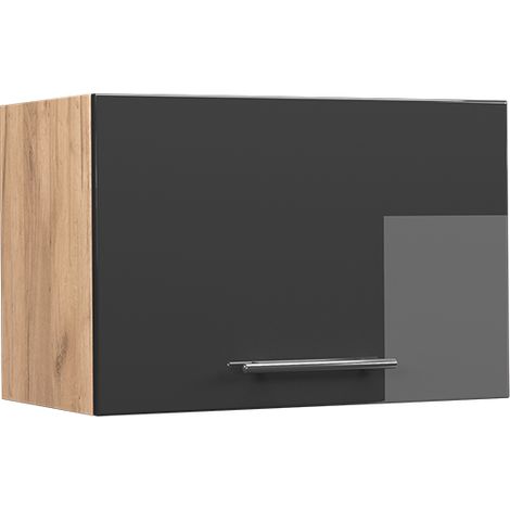 Pensile da cucina Fame-Line, Antracite lucido, 60 cm Piatto, Vicco