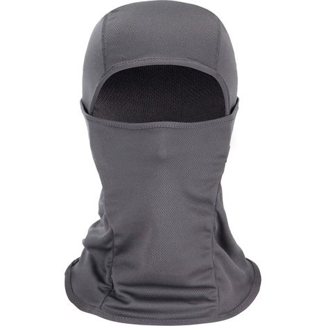 Cagoule de moto, cagoule douce et respirante, protection solaire complète, coupe-vent, masque de cou multifonctionnel, gris (1/5)