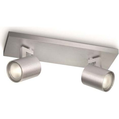 [NEUWERTIG] B-Ware Philips Deckenlampe Deckenleuchte myLiving Runner GU10 2-flammig dimmbar alu (1/2)