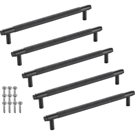 SOTECH Möbelgriff Bügelgriff Blackline VIII schwarz matt Schubladengriff Schrankgriff inkl. Schrauben - Bohrlochabstand (BA) 192 mm, 5 Stück