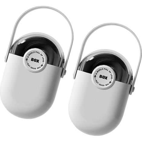 Set di 2 portasapone da viaggio con fori portaoggetti - Grigio (1/2)