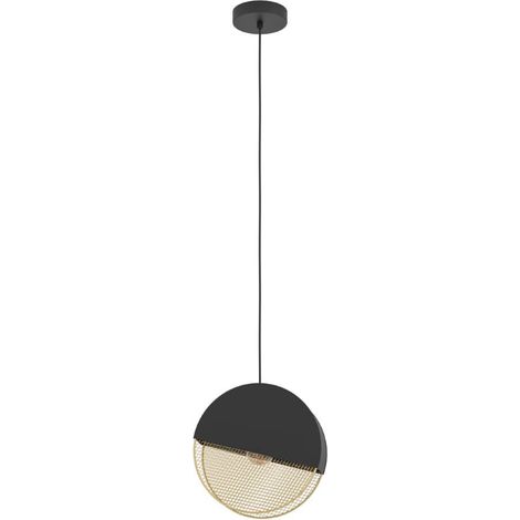Lampe suspendue design Mumbles noir avec de l'or - 43811