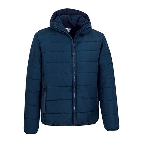 Chaqueta con capucha y polar interior, en negro, azul y gris, tejido exterior Rip-Stop resistente al agua VALENTO FLEETWOOD XL Azul marino orión