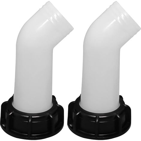 2pcs Bec de Vidange avec Ecrou IBC 1000L Buse de Réservoir d'eau Raccord de Vanne Extension Buse de Tuyau Adaptateur IBC Réservoir d'eau Bec de Robinet pour Raccord Robinet Cuve IBC 2 Pouces (1/5)