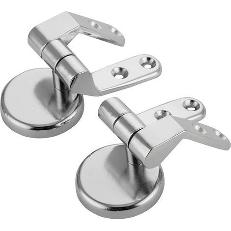Toilet seat hinge replacement fixings, zinc alloy toilet seat hinge, wooden toilet seat hinge, resin toilet seat hinge set (2 buckles + accessories) (1/4)