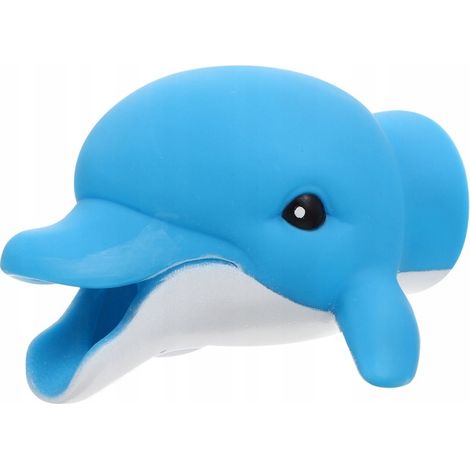 Ein kinderfreundlicher Wasserhahn-Überzug aus unbedenklichem Vinylmaterial.