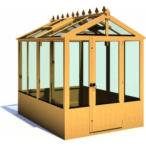 Holkham 6 x 8 Greenhouse - Timber - L238 x W179 x H237.3 cm