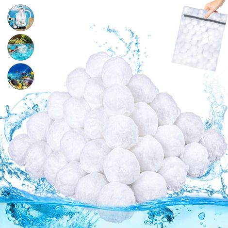 Filter Balls, 1500g Pool Filter Balls, Can Replace 54kg of Filter Sand, Suitable for Various Filtration Systems, Sand Filter (1/5)