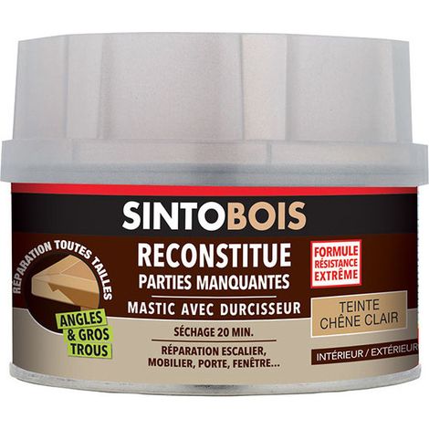 Sinto – Mastic polyester bi-composant 170ml – Pour rebouchage bois dur et dérivés – Finition lisse et durable – Nettoyage à l'acétone