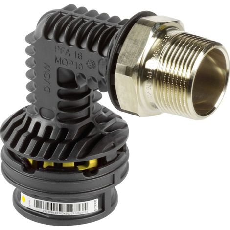 Viega Geopress K Gas Übergangsbogen 90 Grad mit SC-Contur 9714G, d. 63mm x R 2", Kunststoff (1/3)