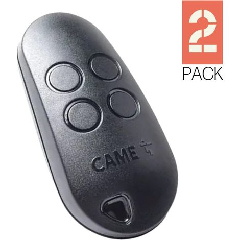 TOP44FGN Télécommande Code Fixe 4 Boutons Noirs 433 MHz TOP SPORT CAME Pack de 2