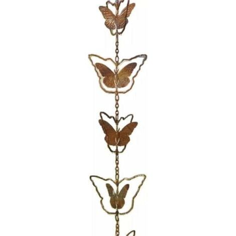 14.3 m Regenrinne, Regenrinnenkette – Metall-Gartenkunst, Geschenk für Mama, Regenrinnenkette (1/3)
