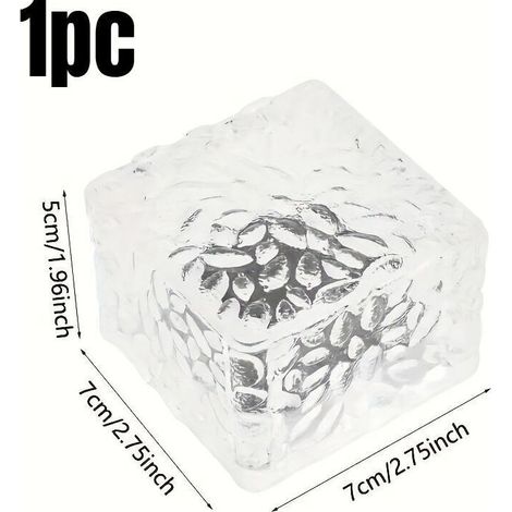 Lampes Solaires d’Allée Effet Cube Roche de Glace – LED avec Capteur de Lumière pour Jardin et Décorations Festives (1/5)