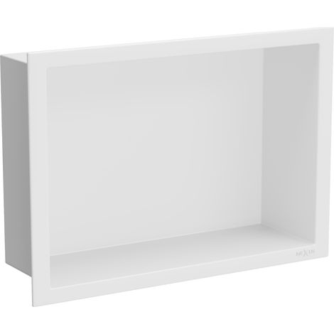 Mexen X-Wall-R Einbauregal mit Flansch 30 x 20 cm, Weiß - 1920302010 (1/5)
