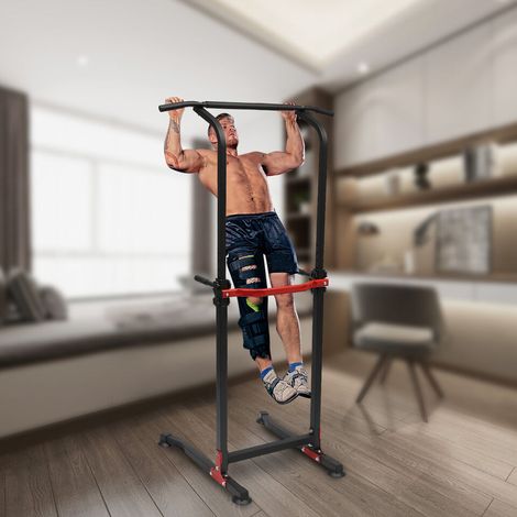 Senderpick – Station de dips et barre de traction – Appareil de musculation en acier – Capacité 150kg – Réglable et ergonomique (1/5)