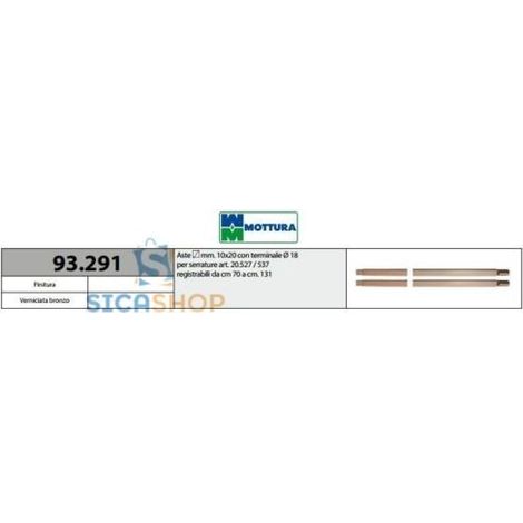2 Aste Registrabili da 70 a 131 cm per serrature MOTTURA 93.291