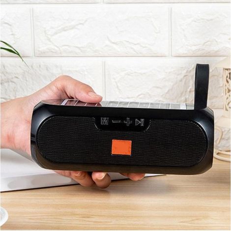 Radio FM Solaire MP3 D'Extérieur Sans Fil Bluetooth V4.2, Haut-Parleur, Caisson de Basses, Auxiliaire, Stéréo, Hi-Fi, Bleu (1/5)