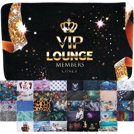 Tapis de Salle de Bain, Grande sélection de Beaux Tapis de Douche, Absorbant, Antidérapant, Très Doux, Sèche Rapidement, Lavable (VIP Lounge, 50 x 80 cm) (1/5)
