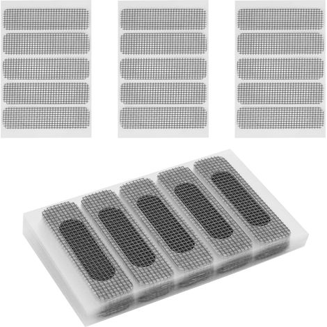 Lot de 120 moustiquaires autocollantes en fibre de verre - Réparation - Réparation d'insectes - Patch de réparation de porte - Pour fenêtre, porte - Trou de moustiquaire (1/5)