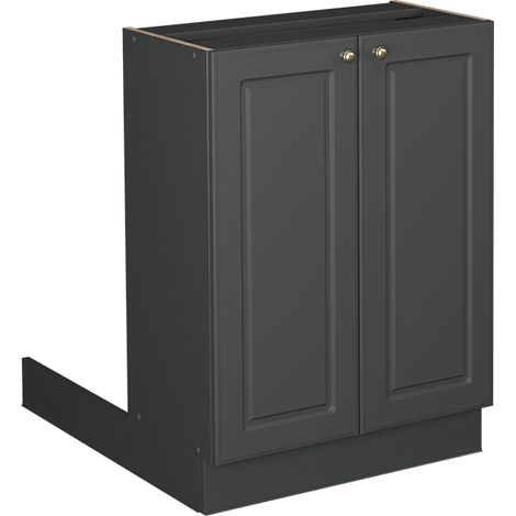 Îlot de cuisine Fame-Line, Anthrazit-Gold Landhaus, 60cm sans PT, Vicco