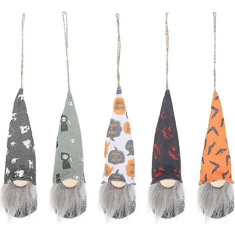 4 Halloween-Gnome als Dekoration