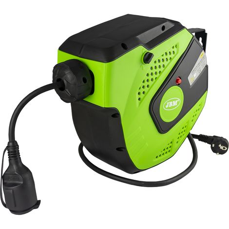 JBM – Enrouleur électrique 12m – Tension 230V – Puissance 1000W-3000W – Indice de protection IP44 – 53584