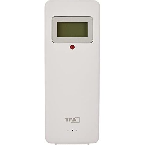 TFA Dostmann Termo-igrotrasmettitore 30.3247.02 con display, ricambio per stazione meteo radio Elements e Quadro V2, bianco (1/4)