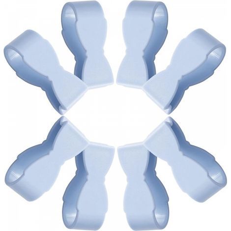 Lot de 8 pinces antidérapantes pour housse de couette, sans aiguille, pour draps de lit, fixation multi-usages pour rideaux, bleu (1/5)