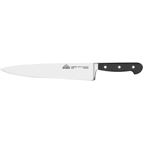 STUBAI couteau de chef forgé, forme large, longueur de lame  230 mm, noir