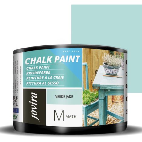 JOVIRA PINTURAS Chalk Paint, Pittura al Gesso, Matte all' Aqua, Rinnova il tuo arredamento con creatività. (375 millilitri, Verde Giada) (1/3)