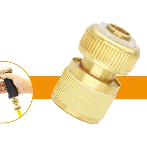 2 pièces raccord rapide tuyau d'arrosage, laiton, 1/2 pouce, pour jardin et lavage auto (1/4)