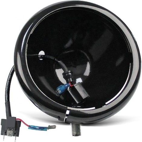 Boîtier de phare LED moto 5,75" pour Harley Davidson Craftride noir