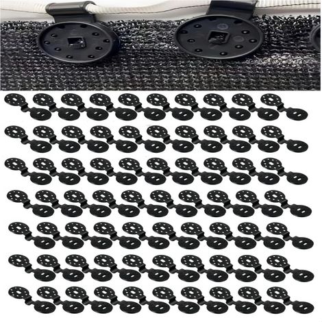 60 Pièces Clips pour Toile D'ombrage, pour Toile d'Ombrage, Bâche, Filet Brise-Vue et Tissu Coupe-Vent, Accessoire Jardin pour Serre et Clôture, Clips en Plastique pour Voile d'ombrage (1/4)