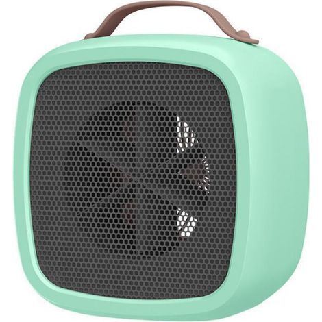 Chauffage d’appoint Electrique Mini 500W - Mini radiateur soufflant électrique compact avec thermostat-jaune (1/5)