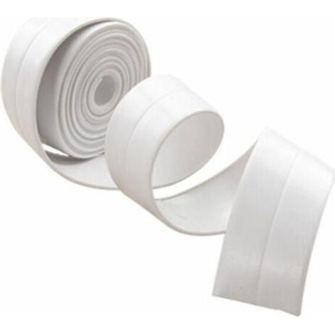 Striscia di tenuta per doccia 320x3,8 cm, striscia in silicone bianco per bagno e cucina - Lega di zinco (1/5)