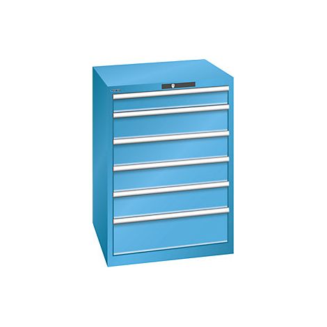 Cajonera con 6 cajones A x P x H 717 x 725 x 1000 mm azul