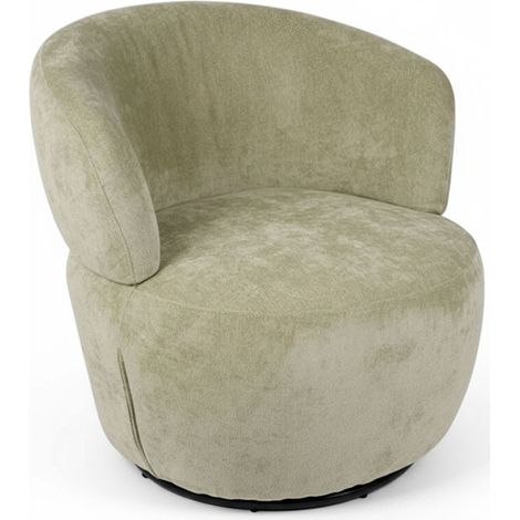 Fauteuil Pivotant en polyester Zeline Vert d'Eau 74x72x72cm (1/5)