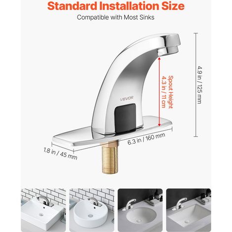 Mitigeur Automatique sans Contact - Robinet à Capteur de Lavabo (1/5)