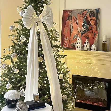 Ribbon Noeud De Noël - Tulle Fluffy - 50 cm x 200 cm - Pour Arbre De Noël Topper Décor Mur Wreath Voiture Mariage - 1 Pièce (1/5)