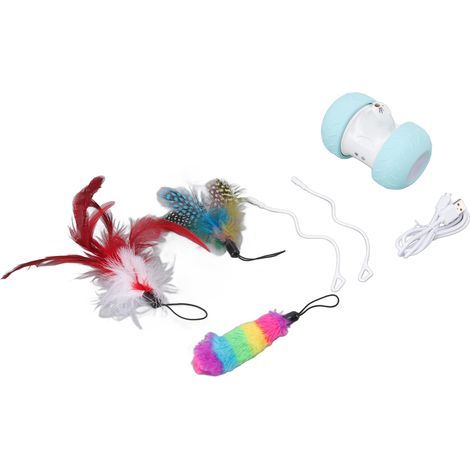 Jouets interactifs pour chat, boule roulante électrique grinçante, Rechargeable par USB, chaton automatique intelligent avec éclairage LED, modèle de Rat debout (1/5)
